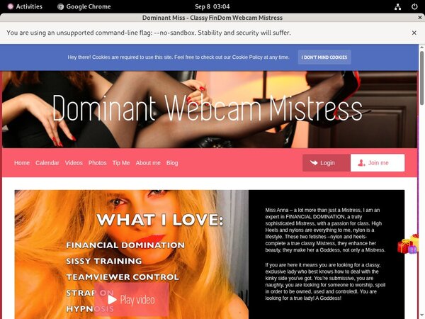 Free Account In Dominant Miss - Classy FinDom Webcam Mistress