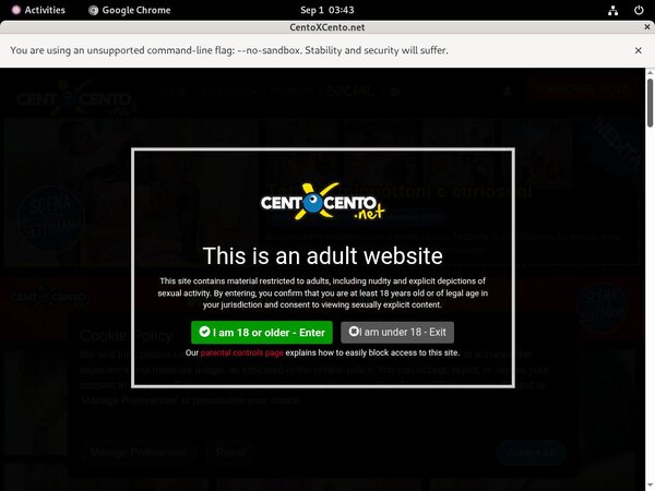 Free Account Of Centoxcento.net