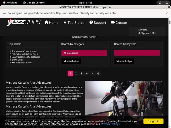 Get A Free Mistress Jennifer Carter Membership