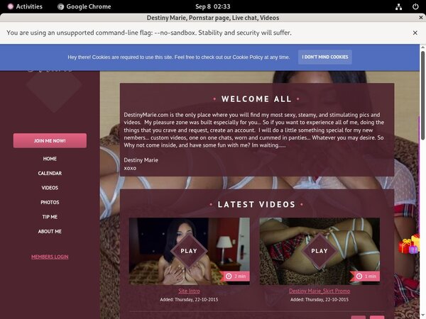 Sign Up Sexxidestiny.modelcentro.com Free