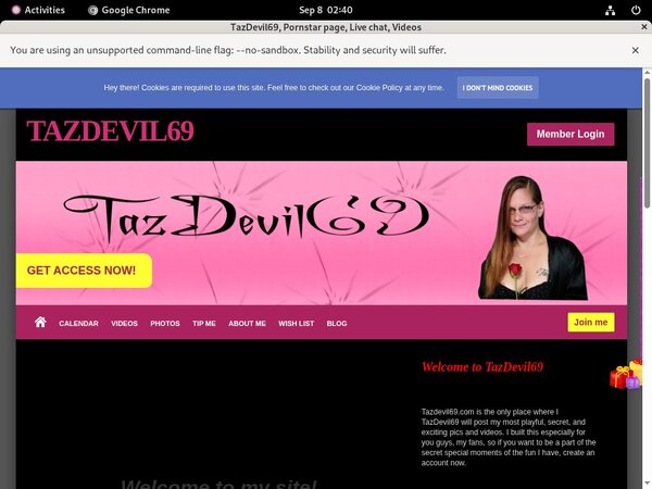Tazdevil69 Web Site