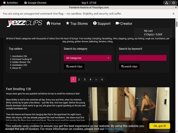 Yezzclips.com Web Billing