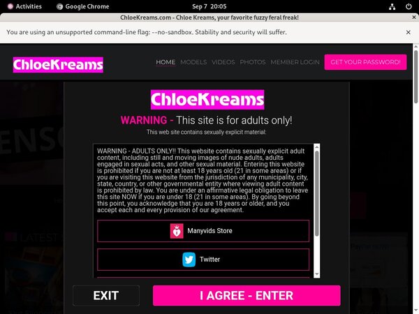 Chloekreams.com Limited Promotion